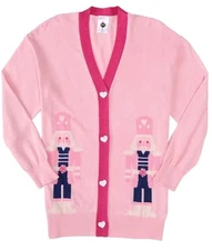 Aldi Gear Merry Moments Christmas Nutcracker Cardigan Womens Size Medium