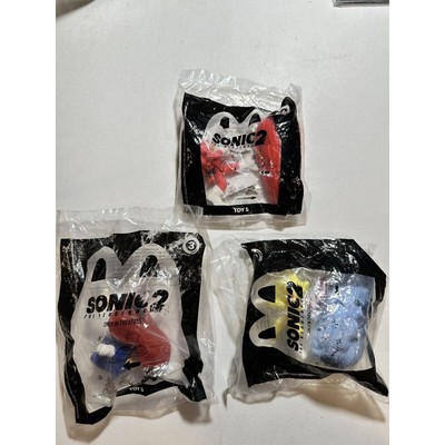 2022 McDonald's Sonic The Hedgehog 2 Happy Meal Toys Set of 3 SEALED Knuckle