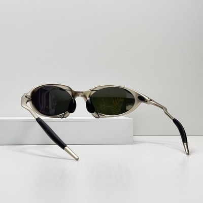 Oakley Romeo X-Metal Sunglasses Silver Frame Purple Green Gradient