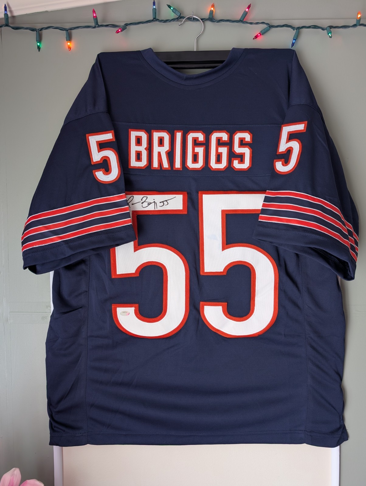 Brian Urlacher Autographed Signed Chicago Bears #55 Blue Jersey Schwartz COA 