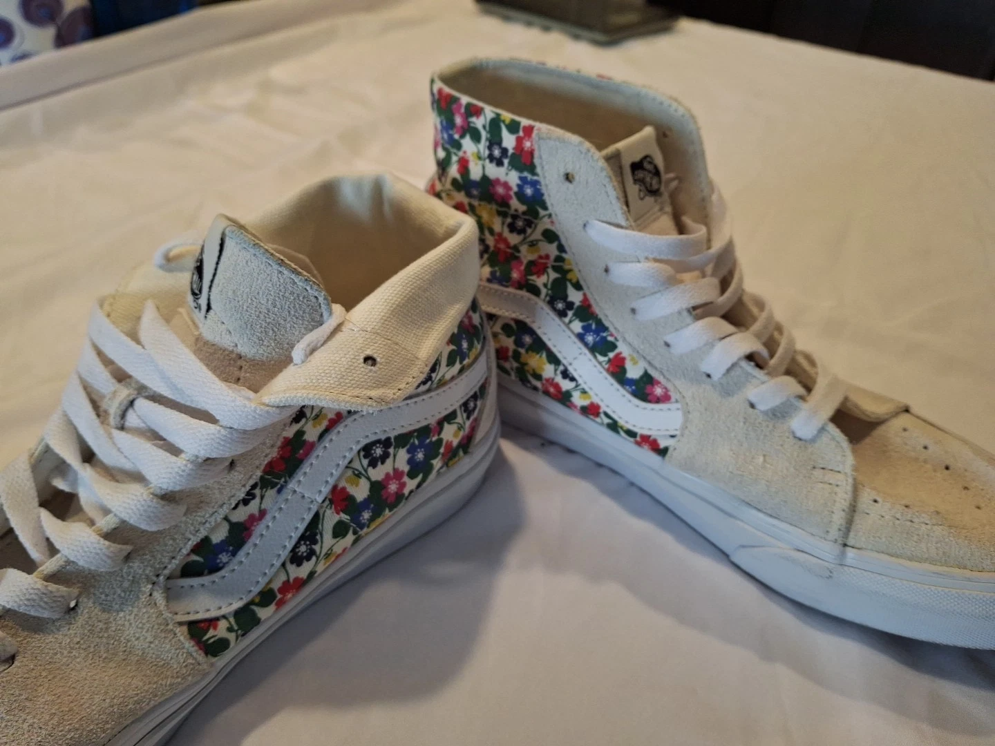 VANS Scarpe da tennis Van's SK 8 alte coniche unisex bianco floreale