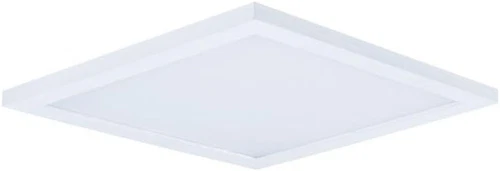 30W LED 15" Square Flush Mount Light with White Finish & Glass Shade - Picture 1 of 3