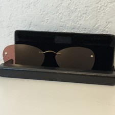 Chemistrie Magnetic Clip On Sun Shade For Eyeglass w/Magnetic Case Rose Lenses