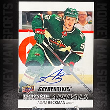 2021-22 Credentials - Adam Beckman RC AUTO - ROOKIE ARRIVALS #RA-38 WILD MINT
