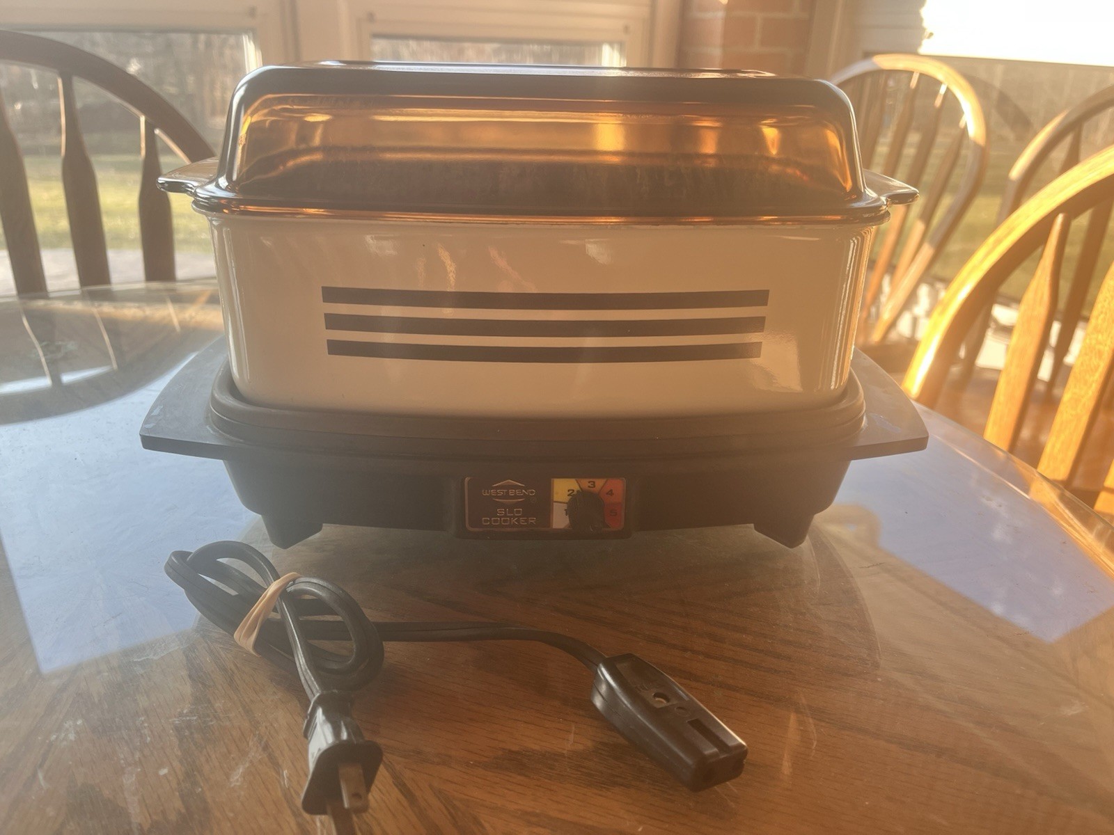 Vintage West Bend Slow Cooker 8414BS Tested Works With Cord VTG