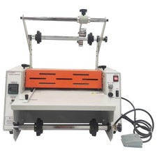 110V Single/Dual Sides Steel Roller Thermal Cold Laminator with Slitting Cutter