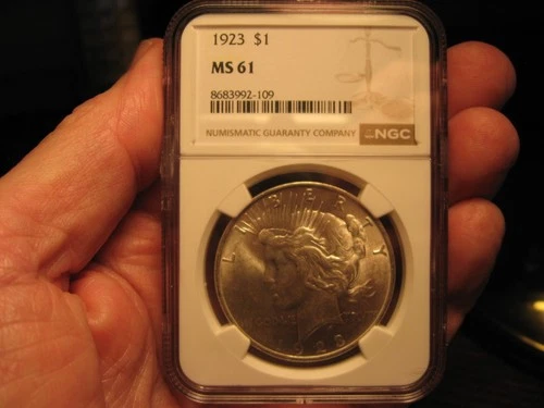 1923 United States Peace Silver Dollar NGC MS61