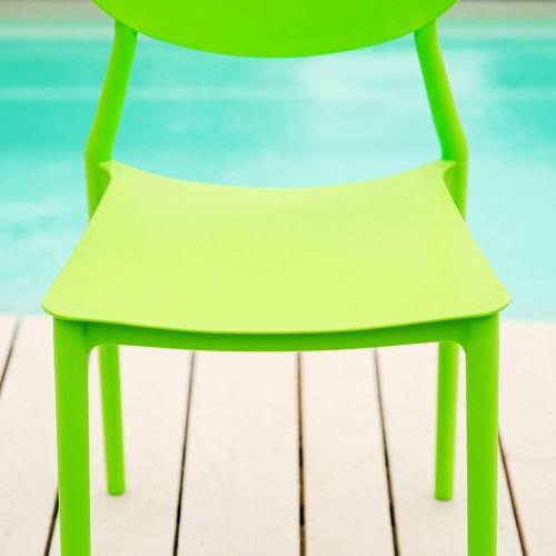 Stapelstühle 4er Set grün Outdoor Balkonstuhl wetterfest Kunststoff Homestyle4u - Bild 9 von 10