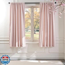 Lazzzy Velvet Blackout Curtains Thermal Insulated Room Window Drapes Super So
