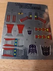 Vintage 1985 Transformers G1 Thrust Unused Sticker / Decal Sheet
