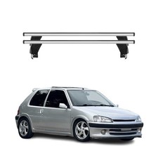 Menabo Dachträger Grundtäger für Peugeot 106 1991-2003 5tür 50kg Alu Silber 2x