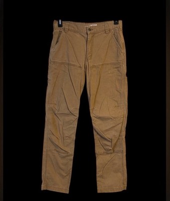 Carhartt 32x34 Rugged Flex Canvas Double-Front Utility Work Pants Brown