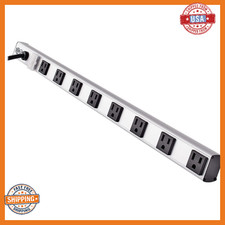 Tripp Lite 8-Outlet Power Strip 24in Bench Cabinet 15ft Cord 5-15P