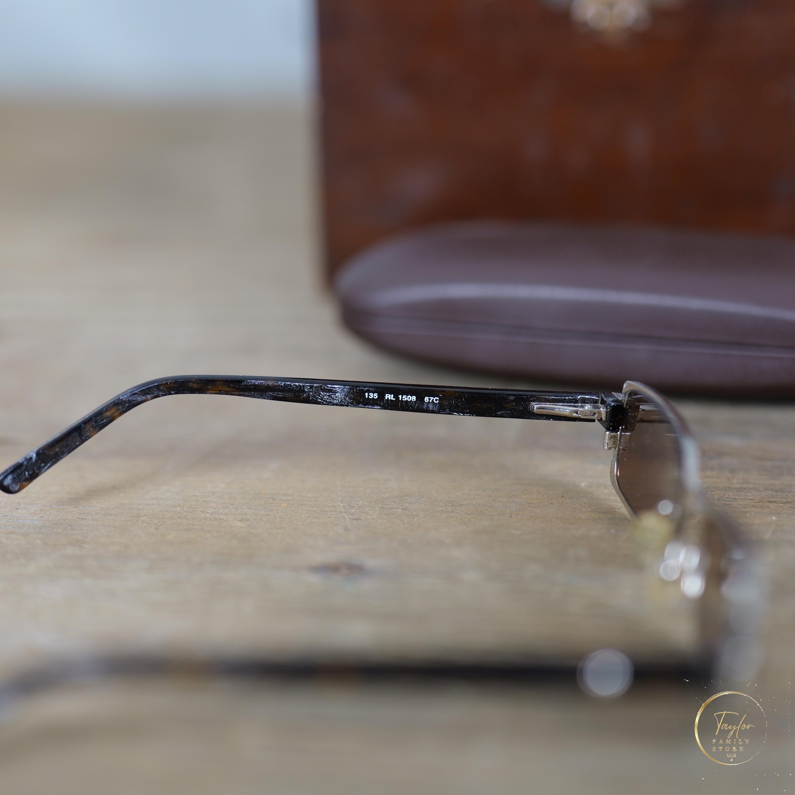 Ralph Lauren Sunglasses Rectangular Brown Tortois… - image 3