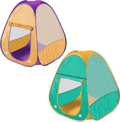 Kids Play Tent 2 Pcs Pop Up Tent Girls & Boys Automatic Setup & Foldable