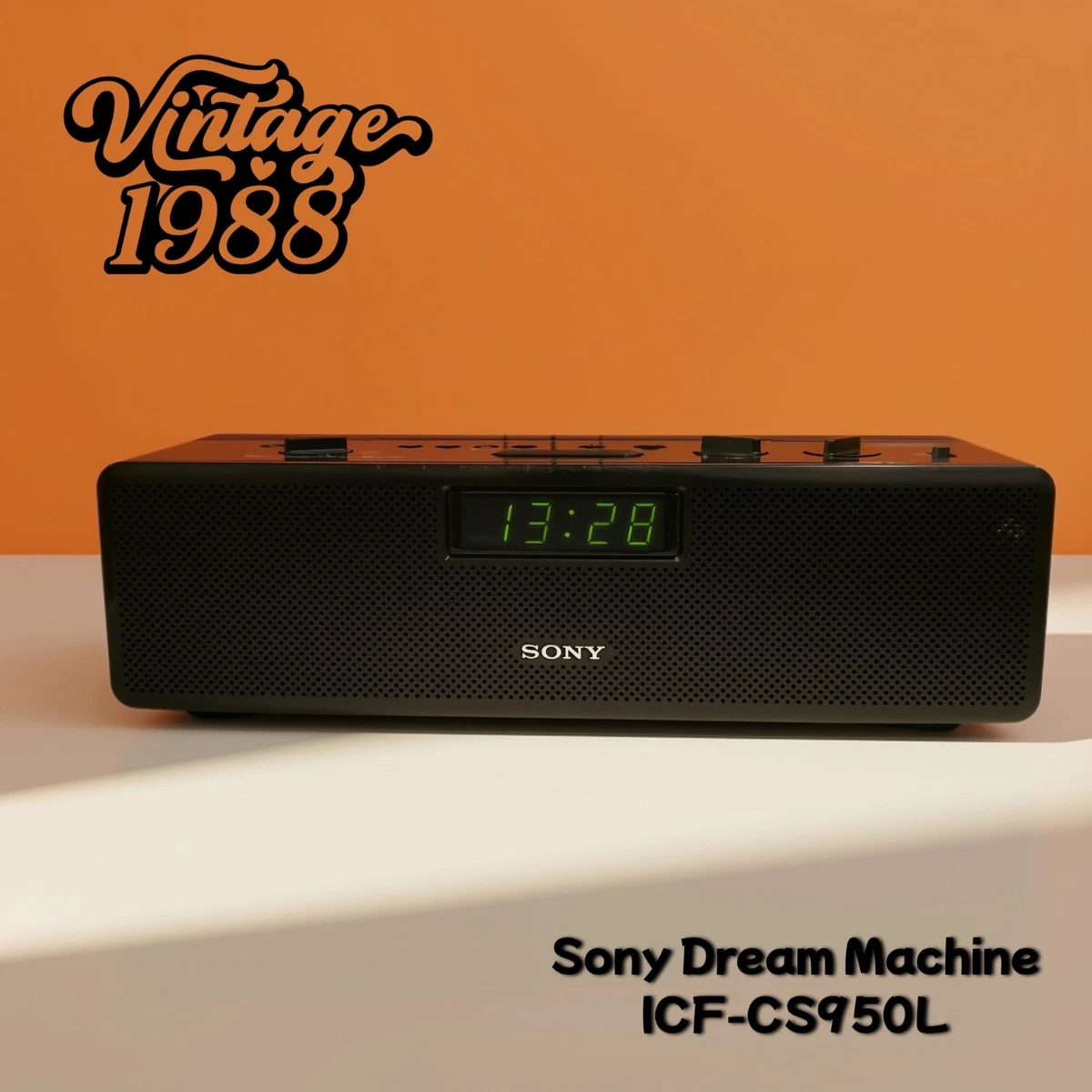 Radio reloj de radio despertador digital Sony Dream Machine ICF-CS950L AM/FM negro