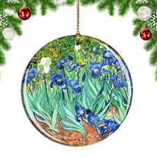 Van Gogh Irises Painting Christmas ornament city travel souvenir