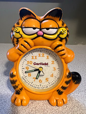 Vintage 1978 Garfield Nelsonic Quartz Alarm Clock Tested Working 6&rdquo; Jim Davis
