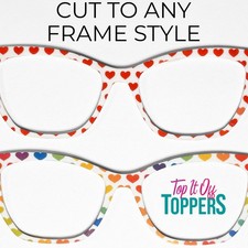 Hearts Design Eyewear Topper (2 Styles) - Available in Any Pair Compatible Frame