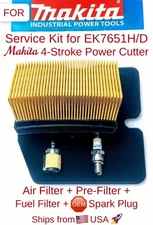 Service Kit FOR MAKITA 4-Stroke Power Cutter EK7651H Fuel Air Filters Spark Plug
