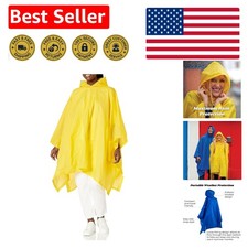 Versatile Waterproof Adult Poncho - Lightweight, Travel-Friendly  Yellow