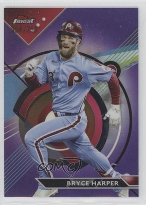 2023 Topps Finest Purple Refractor 54/250 Bryce Harper #78 00od