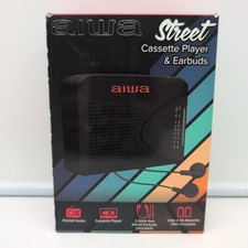 AIWA Street Cassette Player FM/AM Radio Earbuds - Open Box New