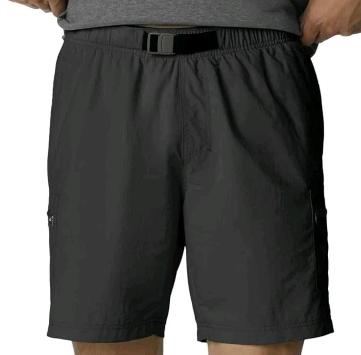 Columbia Men's Shorts Size XL Black Mountaindale Belted 8" Inseam Omni-Shade 51