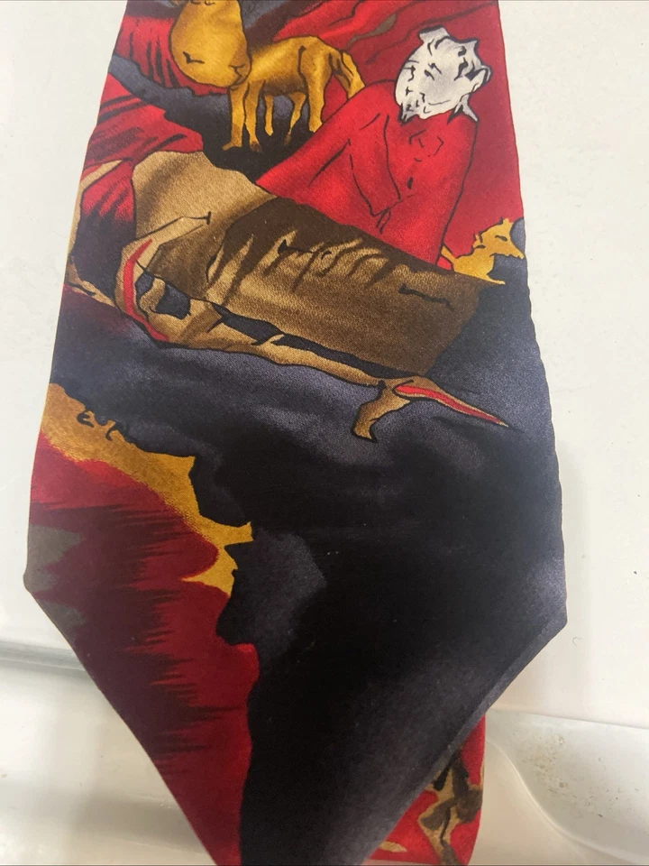 Corbata de seda J Garcia reno abstracto EE. UU. Foto 4 de 4