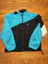 Vintage 90's Turquoise Black And White Nike Windbreaker Size Medium