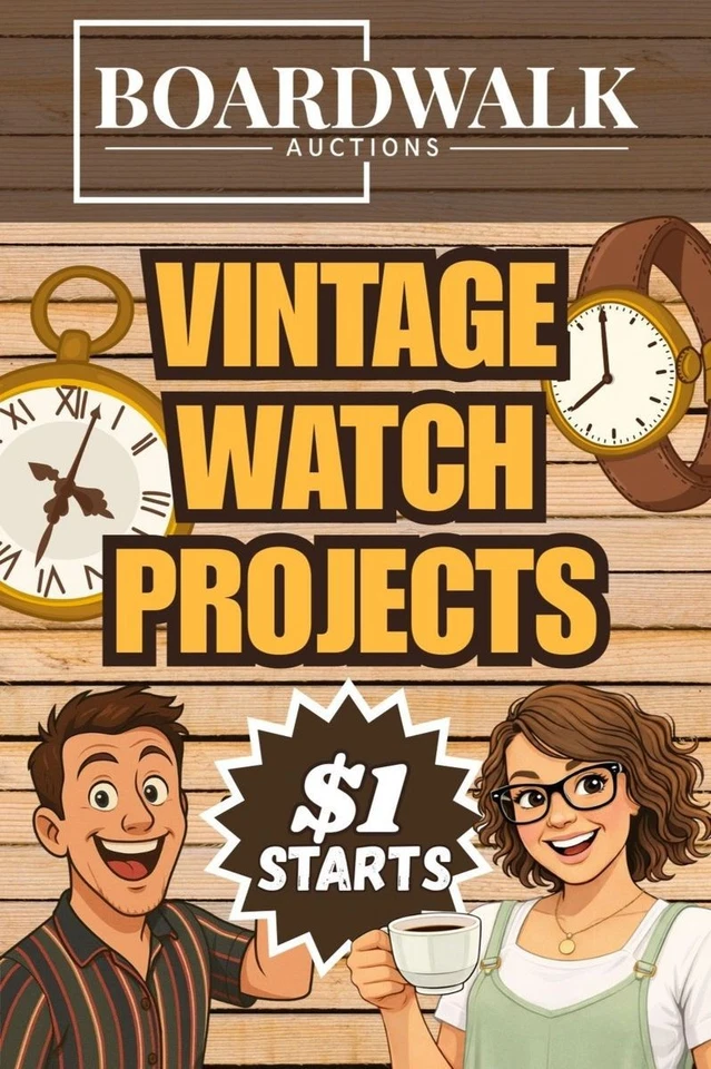 $1 STARTS | VINTAGE WATCH PARTS - Watches, Parts, Tools & More - 06/11/26