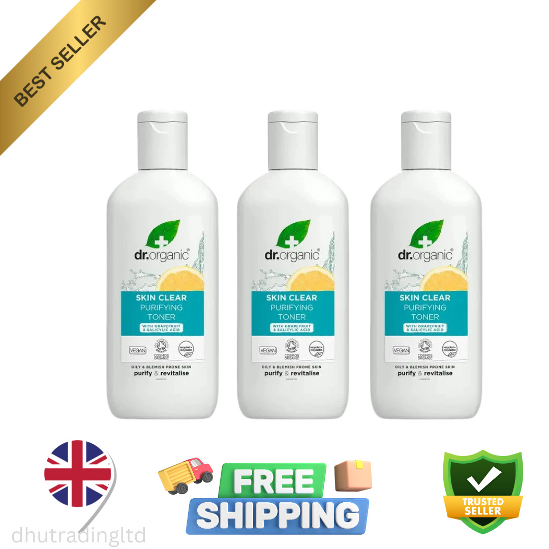 Dr Organic Skin Clear  Purifying Toner 200ml  - PACK OF 3 - New - Image 2