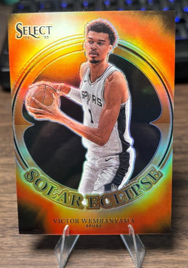 2024-25 Panini Select Victor Wembanyama #15 Solar Eclipse SP Case Hit Spurs