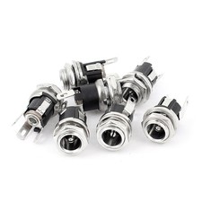 7Pack 5.5x2.1mm DC Power Supply Jack Socket Female Panel Mount Connector