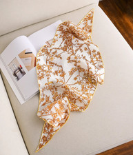 100 Twill Silk Scarf Shawl Neckerchief 140X48cm Square Tree Print Bandanna NEW
