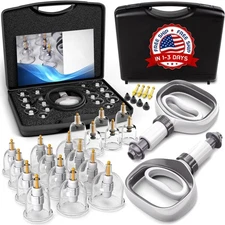 Set profesional de terapia con ventosas, 18 ventosas de diferentes tamaños NUEVO