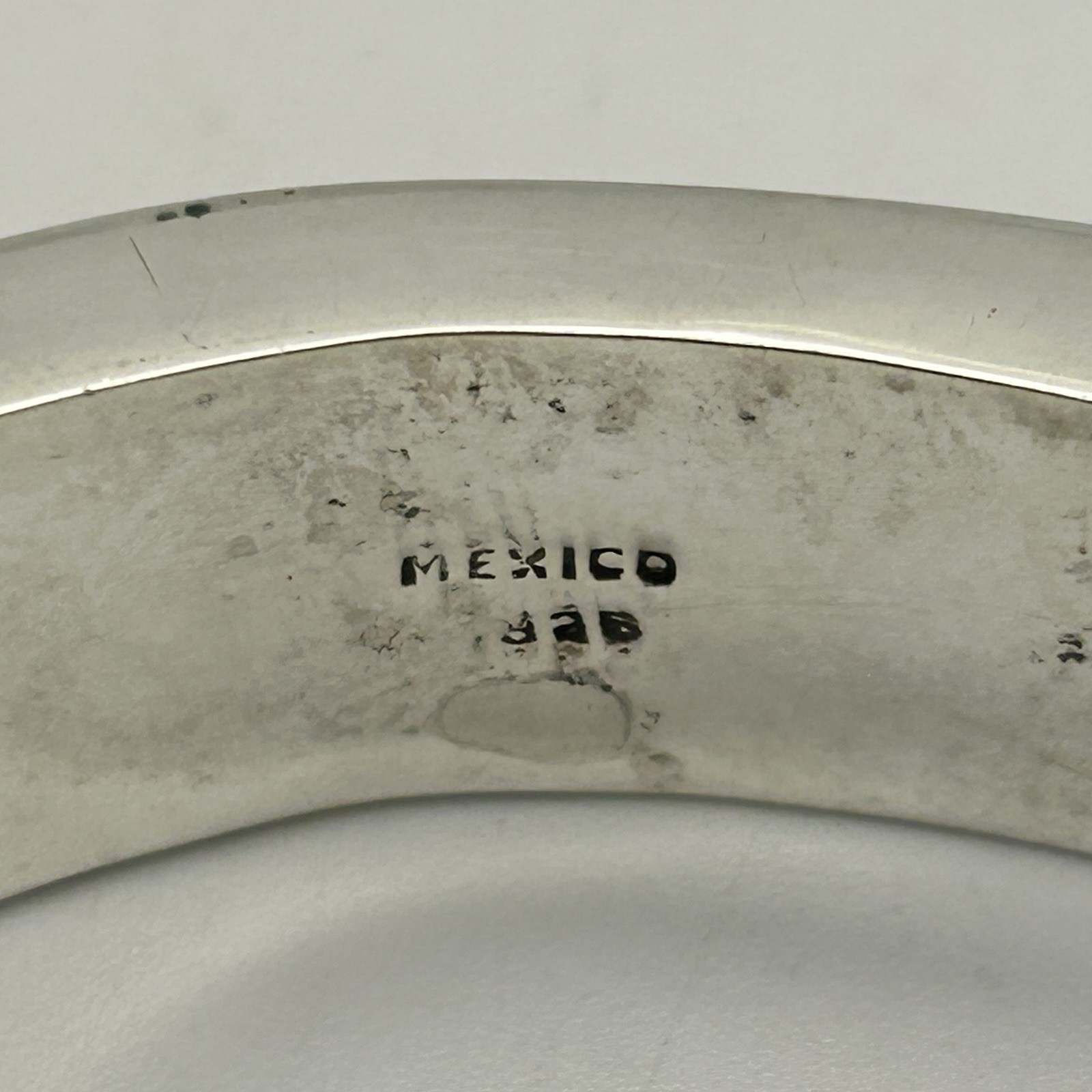 Sterling Silver/Black Leather Bangle Bracelet Gre… - image 4