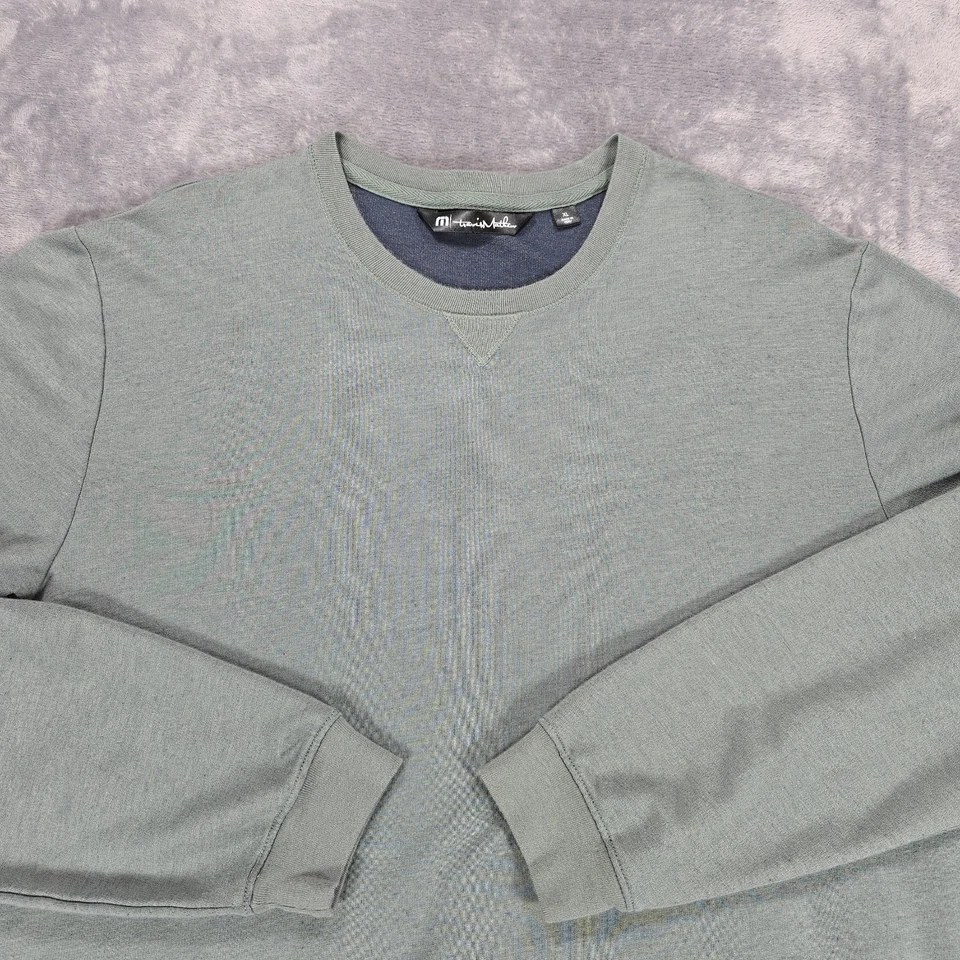 Sudadera Travis Mathew Fink 2.0 Para Hombres XL Verde Algodón Pima Cuello Redondo Golf Foto 2 de 4