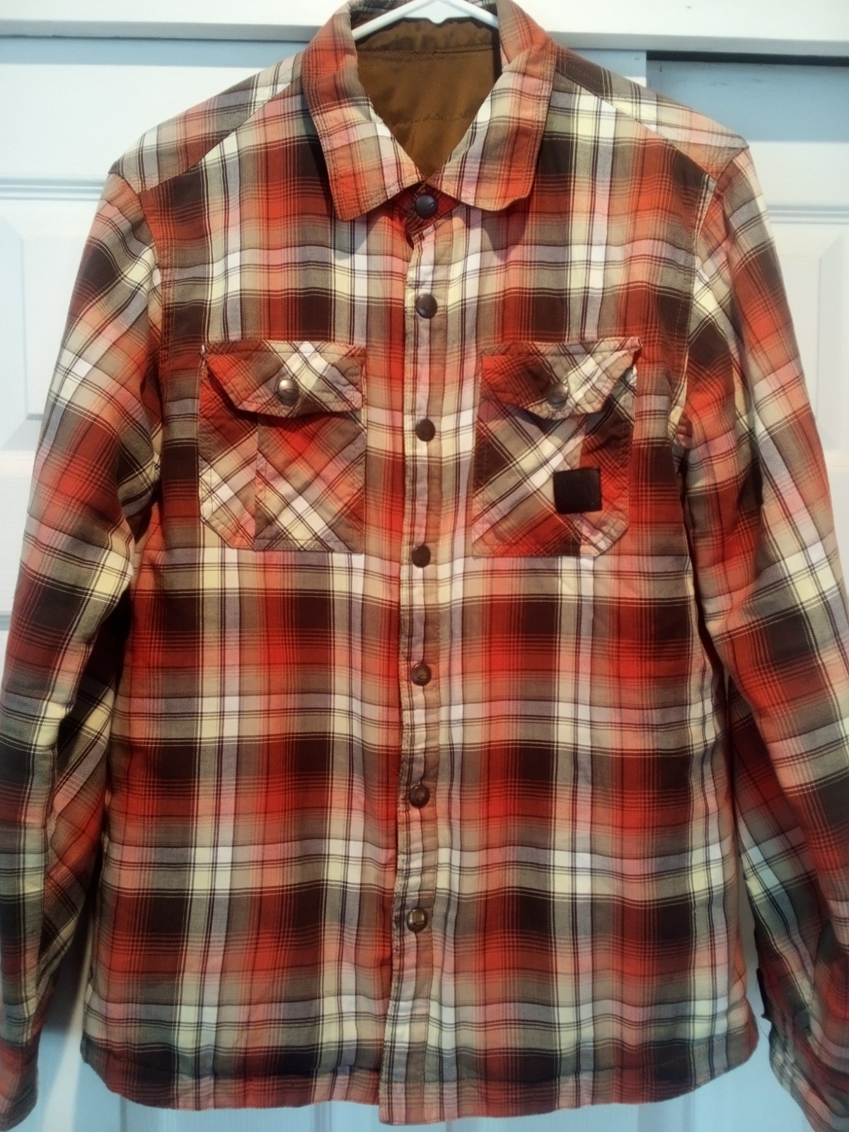 Oakley Reversible Insulated Snap Button Plaid Shi… - image 1