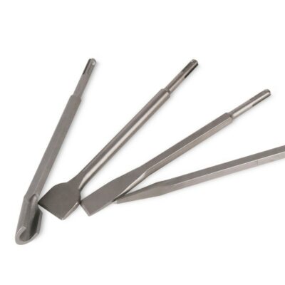 4pcs SDS Plus Chisel 250mm Chisel Channel Pointed Flat Wide Tile Set 