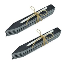 12x Pflanzschilder Schiefer Wetterfest Kräuterschild Pflanzenstecker Steckschild