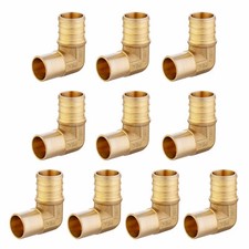 EFIELD 10 PCS Pex 1/2" X1/2" MALE SWEAT ELBOW ADAPTERS BRASS CRIMP FITTINGS