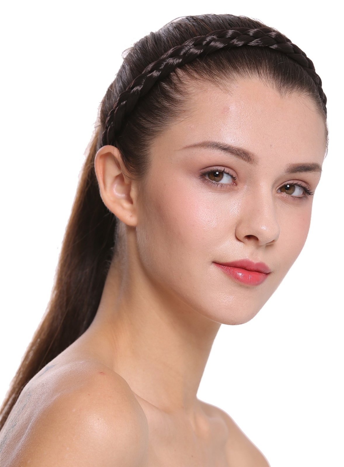 Braided Hairband Hairband Traditional Dark Brown CXT-006-004