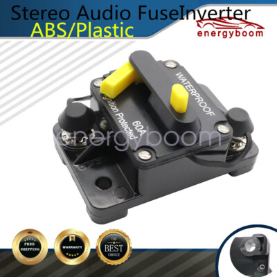 60AMP 12V DC Auto Circuit Breaker Reset Car Marine Stereo Audio FuseInverter US