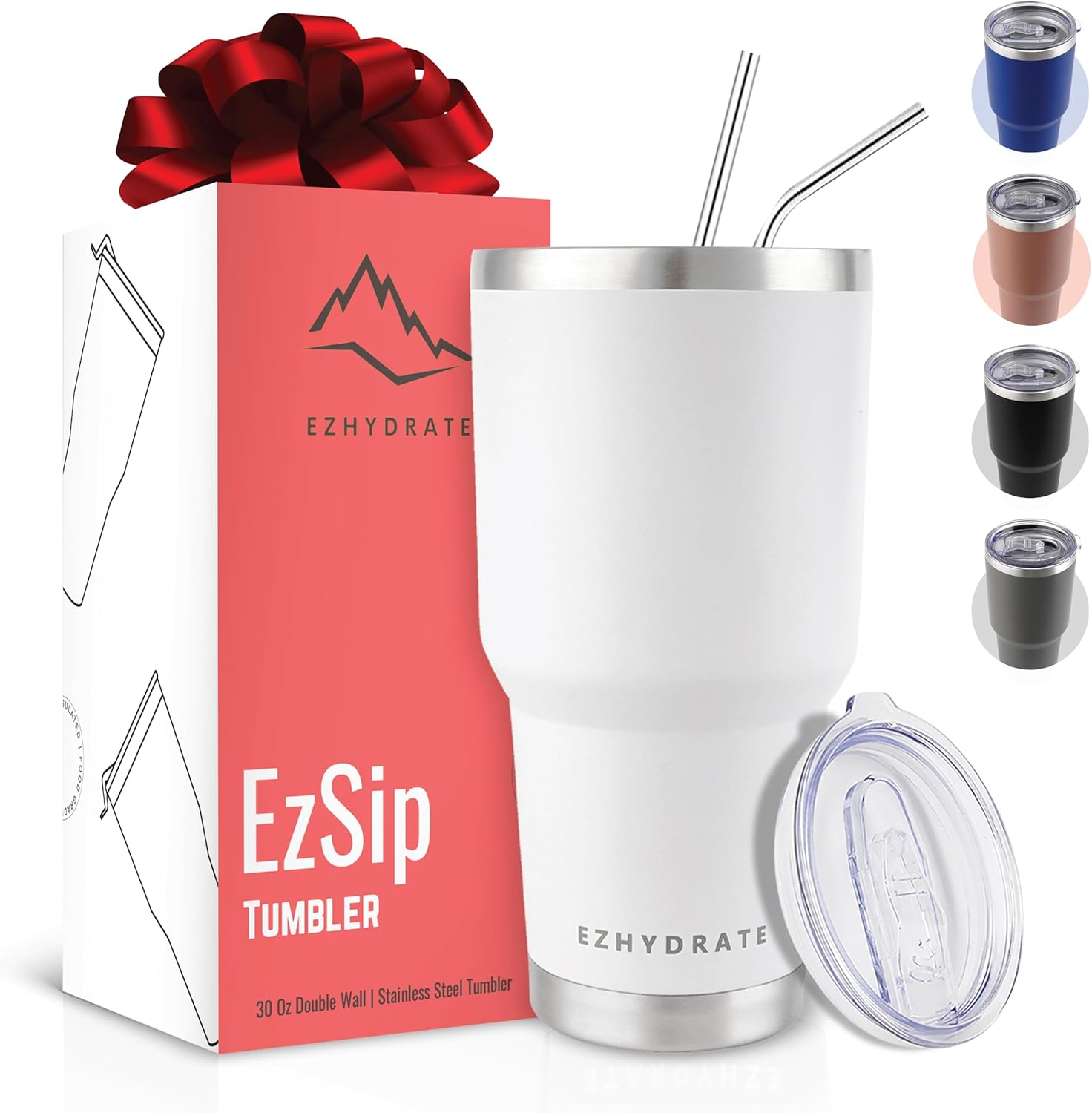 30 Oz Tumbler with Lid - Stainless Steel Vacuum Insulated Coffee Travel Mug Doub