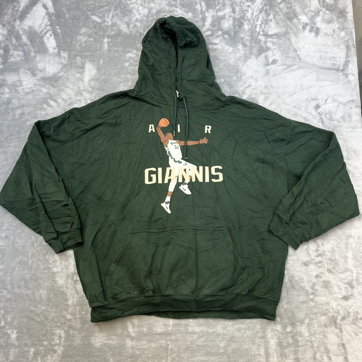 Air Giannis Antetokounmpo Sweatshirt Mens Size 2XL Green Milwaukee Bucks NBA