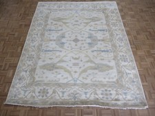 8'1 x 10 Hand Knotted Ivory Oushak Oriental Rug G15563