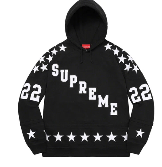 Supreme Hockey Hooded Sweatshirt Black Size XXL 2XL Rare FW22 Stars NHL