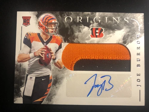 2020 Panini Origins Joe Burrow RC #101 3 Color Patch Auto Bengals