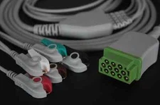 1set 5 Leads GE Marquette ECG EKG Cable G5112P AHA Clip